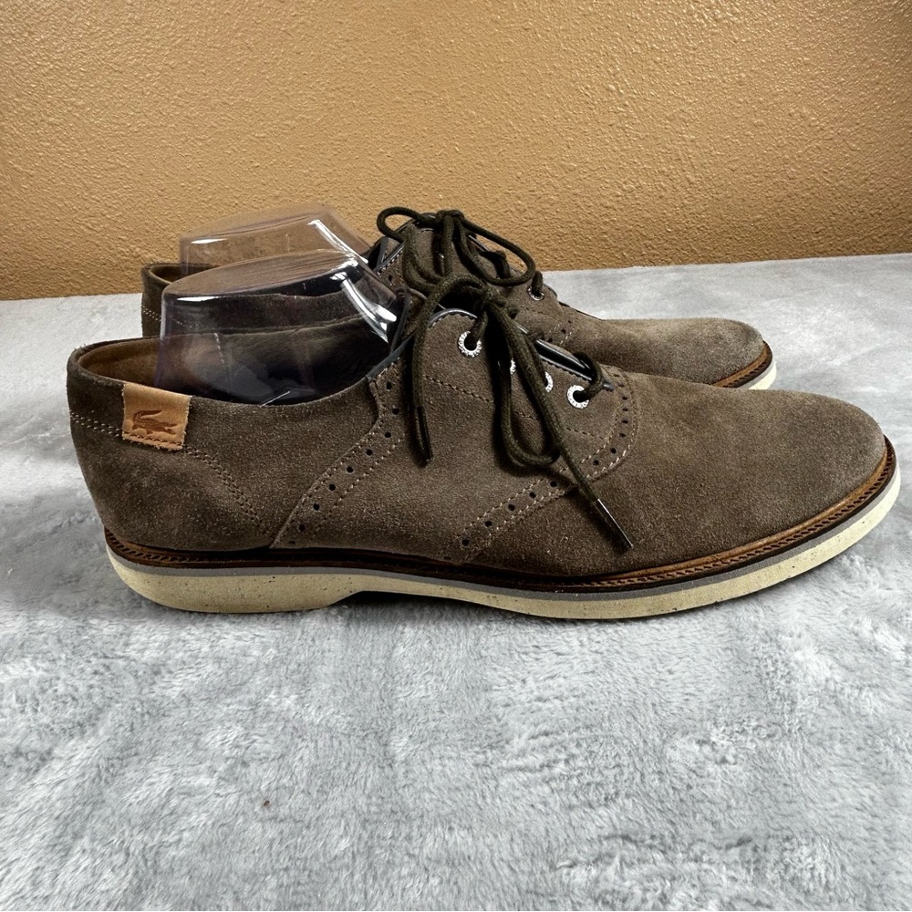 Lacoste Sherbrooke Suede Dark Brown Men’s Size 11 Casual Career Dress Shoes